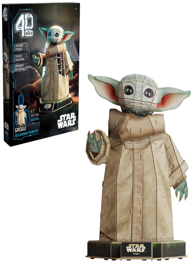 4D Build, Star Wars Grogu 3D Model Kit, Star Wars Collectibles & Desk Decor, Adult Puzzle, Building Toys, 103 Pieces, 3D Puzzles, Gift Ideas for Ages 12 & Up - Image 1